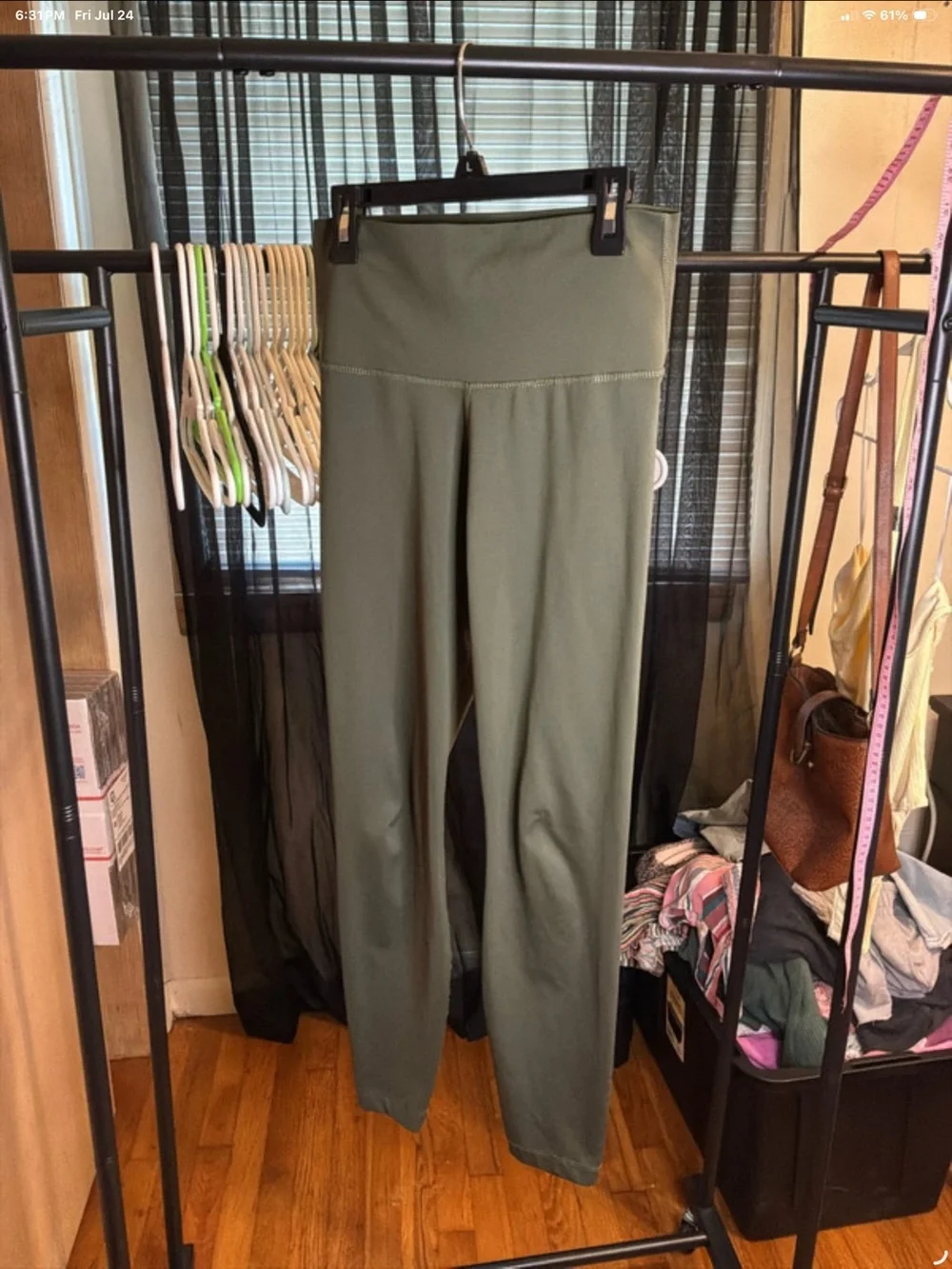 Nike Olive Green High-Waist Leggings